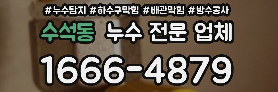 수석동 누수 전문 업체