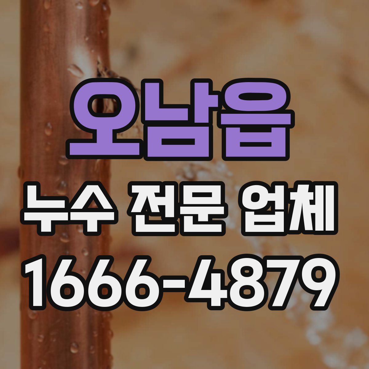 오남읍 누수 전문 업체