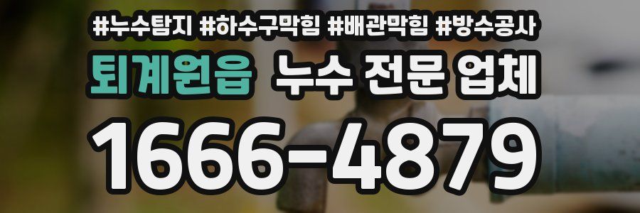 퇴계원읍 누수 전문 업체