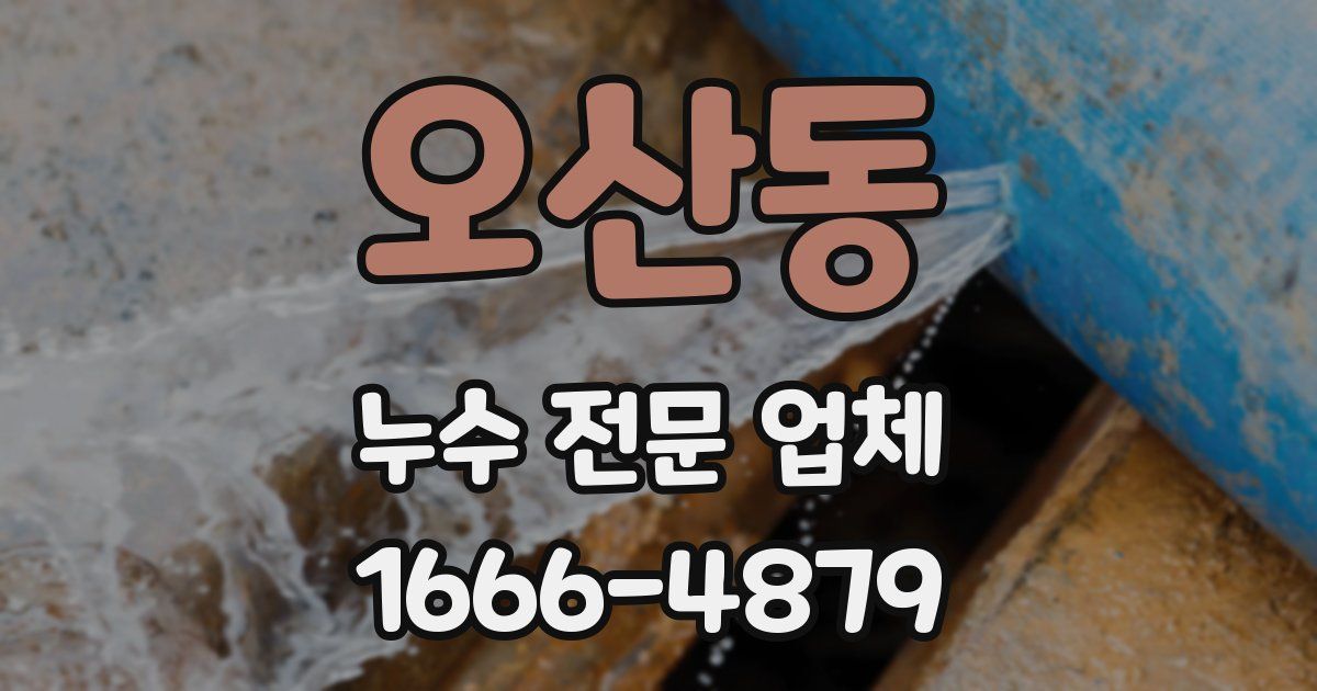 오산동 누수 전문 업체
