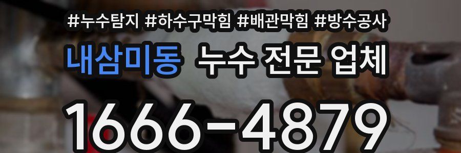내삼미동 누수 전문 업체
