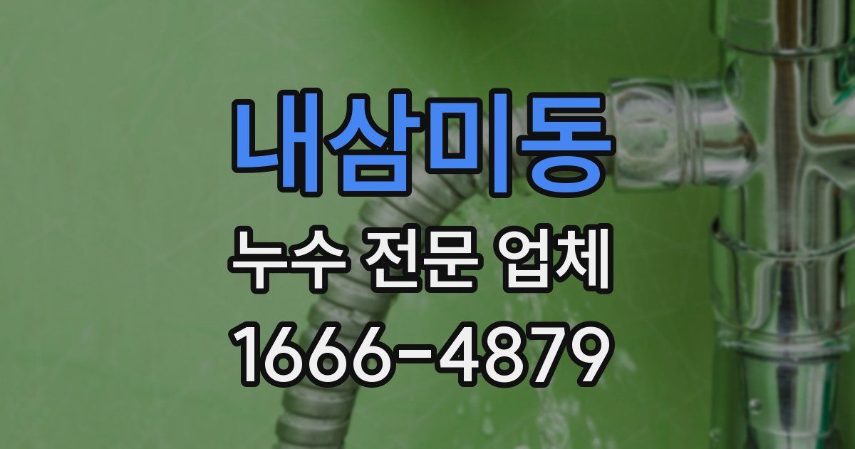 내삼미동 누수 전문 업체