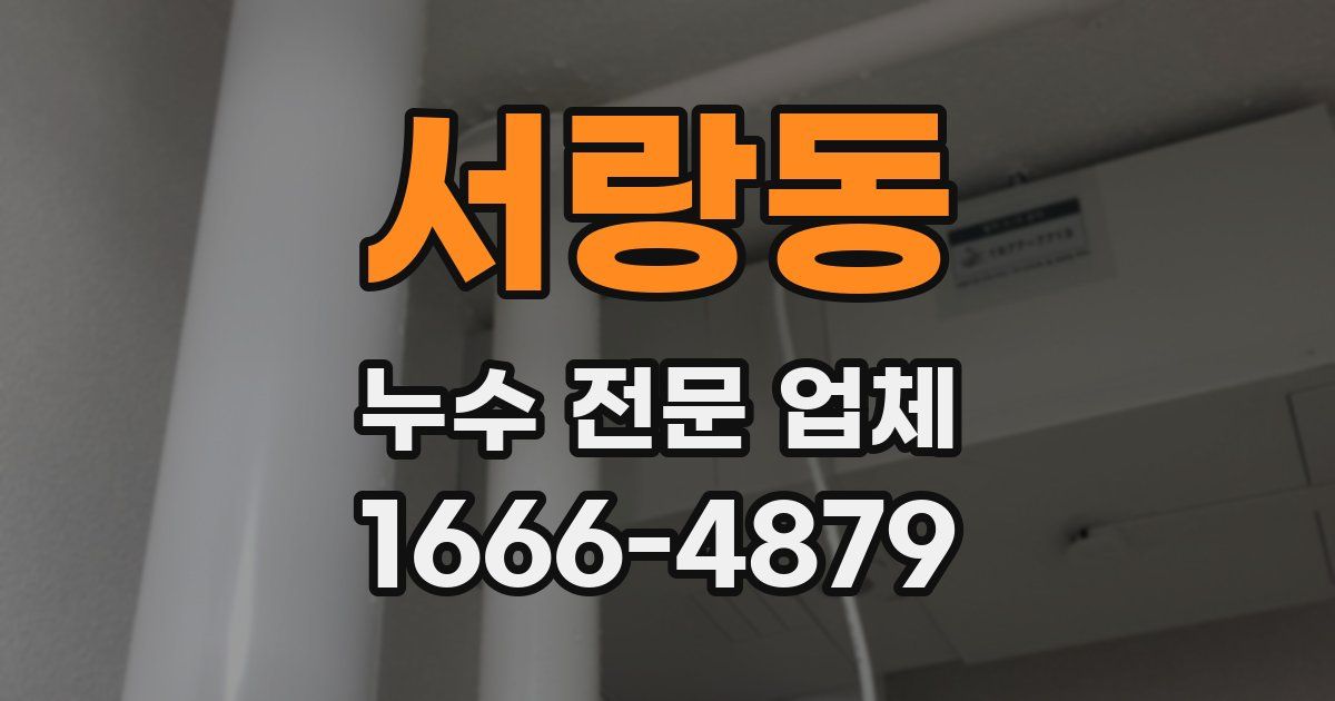 서랑동 누수 전문 업체