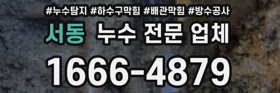 서동 누수 전문 업체