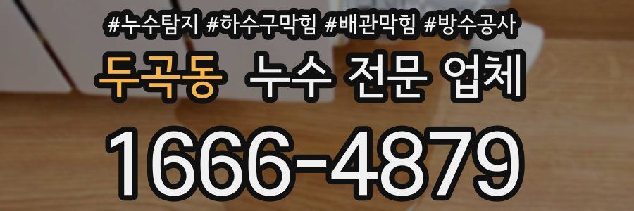 두곡동 누수 전문 업체