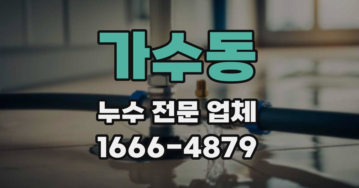 가수동 누수 전문 업체