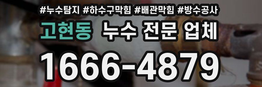 고현동 누수 전문 업체