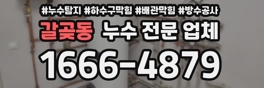 갈곶동 누수 전문 업체