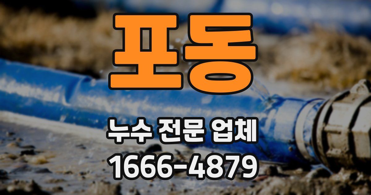 포동 누수 전문 업체