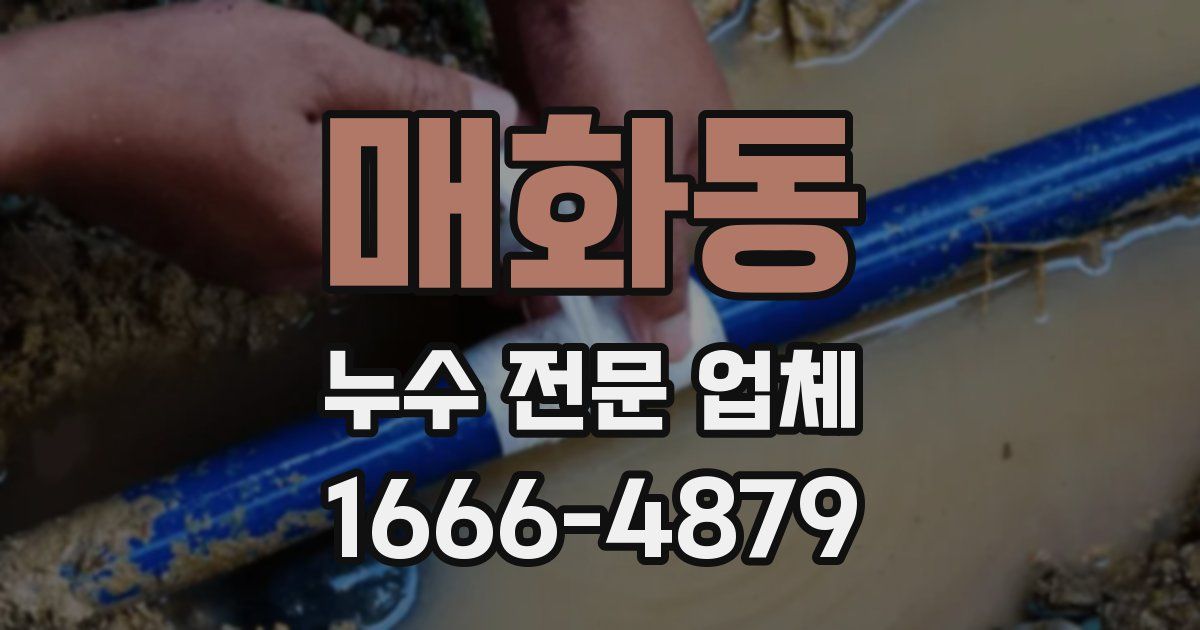 매화동 누수 전문 업체