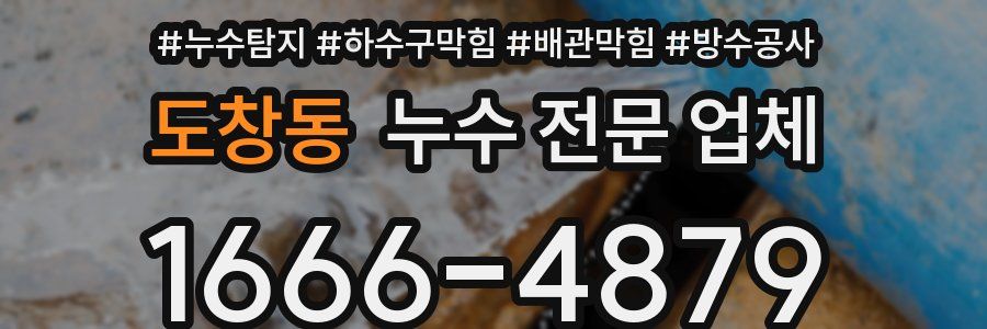 도창동 누수 전문 업체