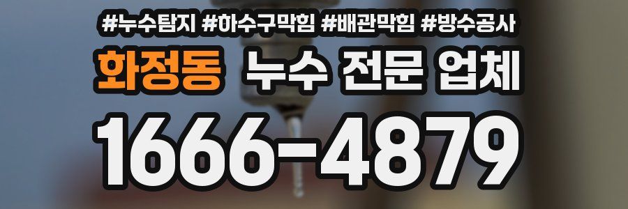 화정동 누수 전문 업체