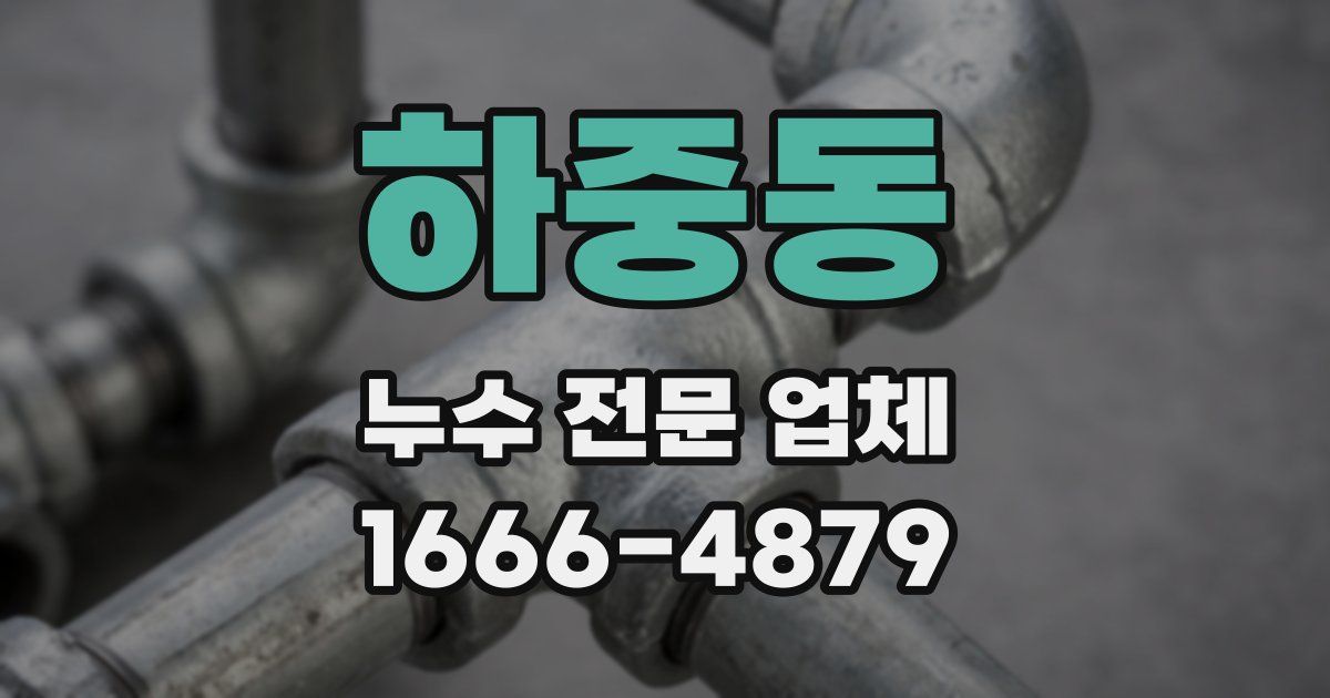하중동 누수 전문 업체