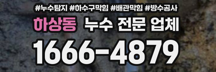 하상동 누수 전문 업체
