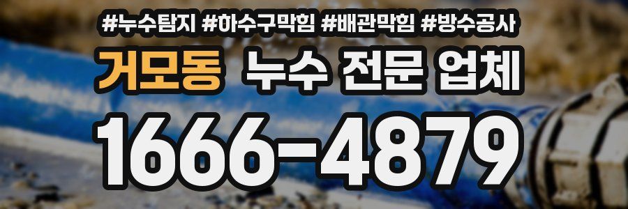 거모동 누수 전문 업체