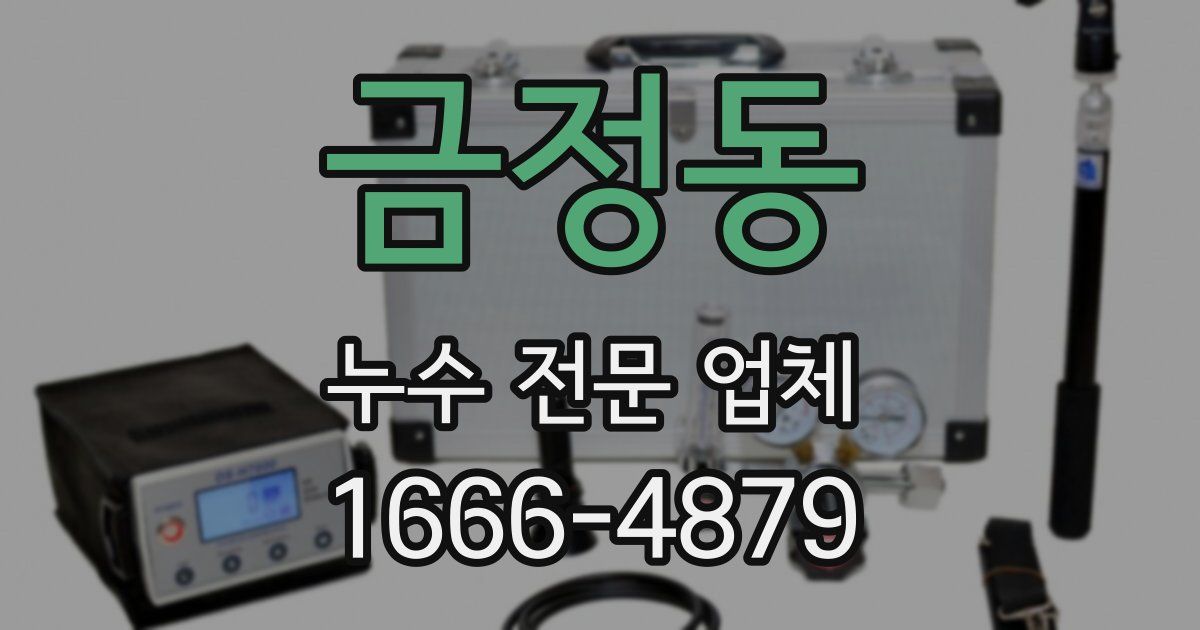 금정동 누수 전문 업체