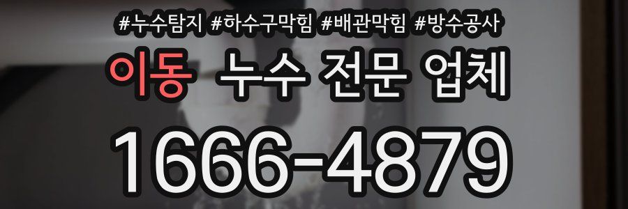 이동 누수 전문 업체