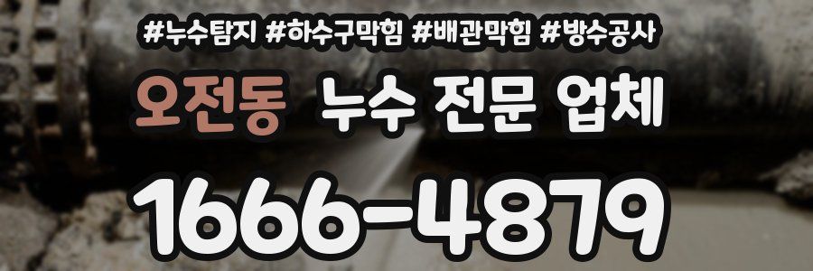 오전동 누수 전문 업체