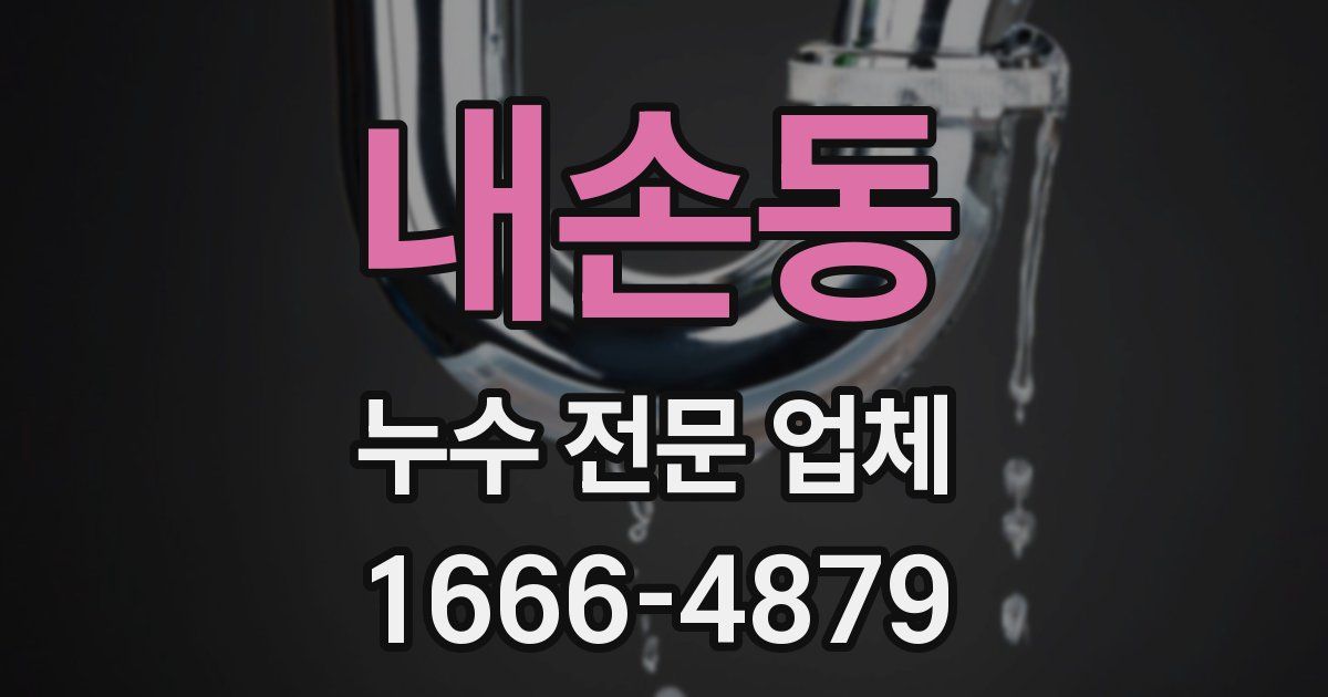 내손동 누수 전문 업체