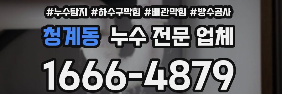 청계동 누수 전문 업체