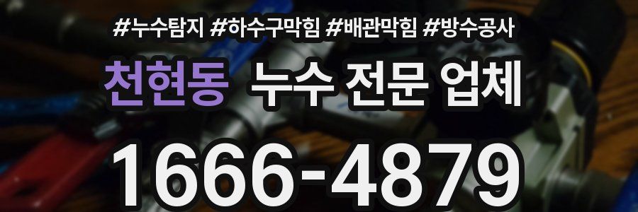 천현동 누수 전문 업체