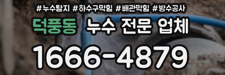 덕풍동 누수 전문 업체