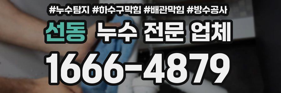 선동 누수 전문 업체