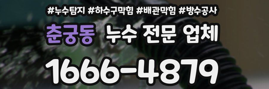 춘궁동 누수 전문 업체