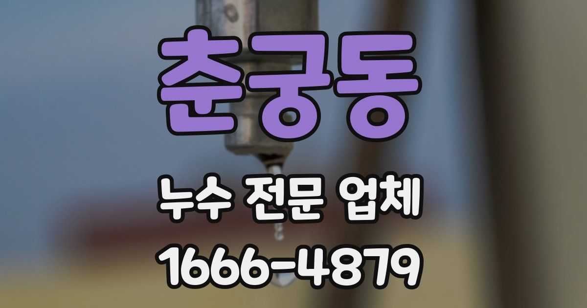 춘궁동 누수 전문 업체