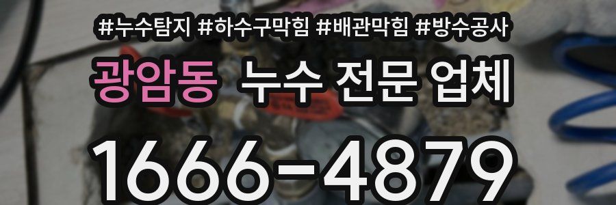 광암동 누수 전문 업체