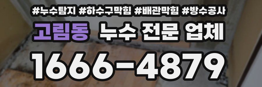 고림동 누수 전문 업체
