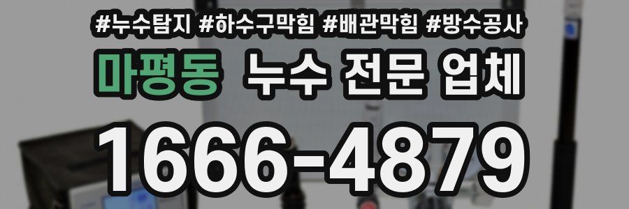 마평동 누수 전문 업체