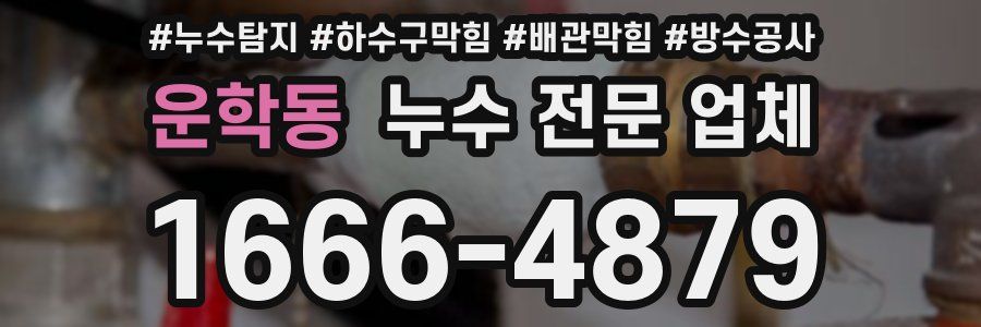 운학동 누수 전문 업체