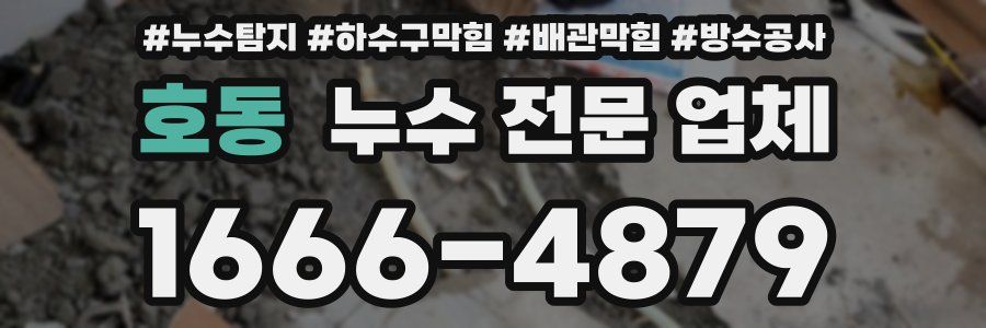 호동 누수 전문 업체