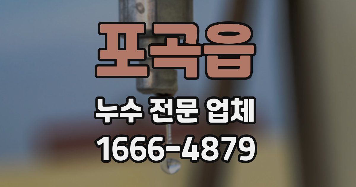 포곡읍 누수 전문 업체