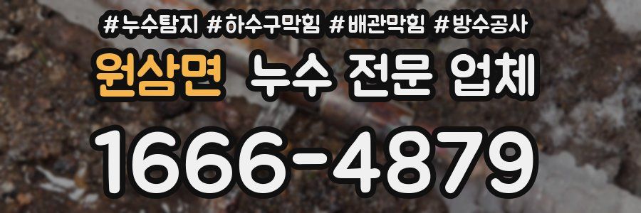 원삼면 누수 전문 업체