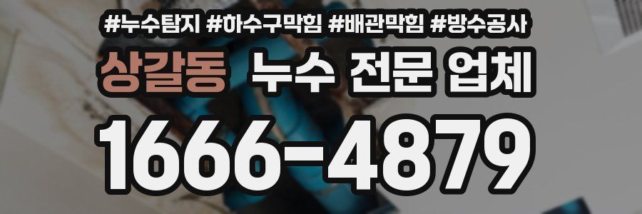 상갈동 누수 전문 업체