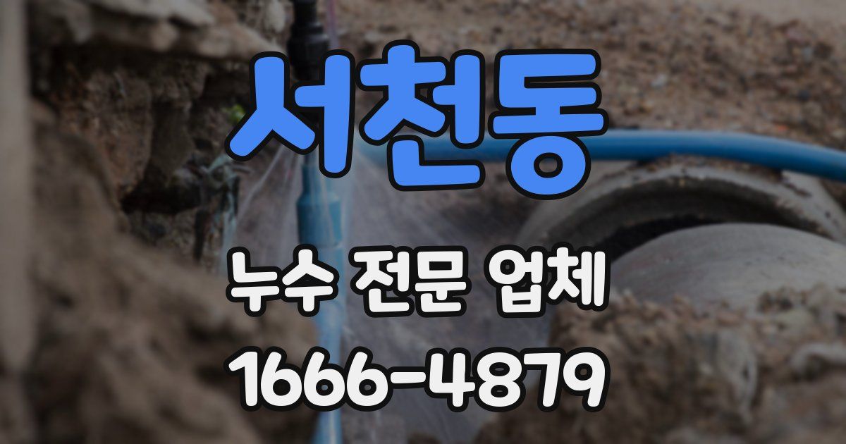 서천동 누수 전문 업체