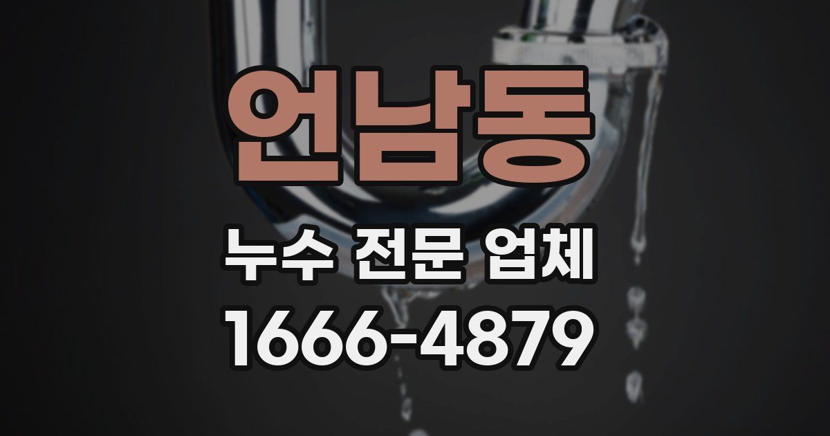 언남동 누수 전문 업체