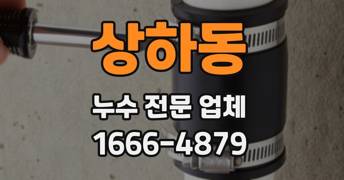 상하동 누수 전문 업체