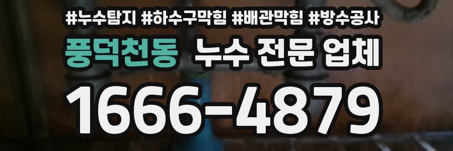 풍덕천동 누수 전문 업체
