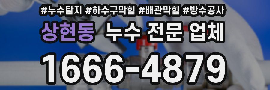 상현동 누수 전문 업체
