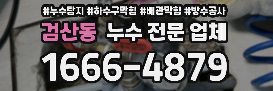 검산동 누수 전문 업체