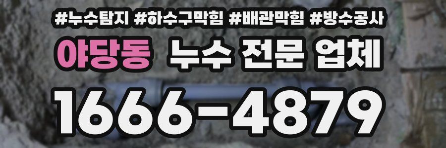 야당동 누수 전문 업체