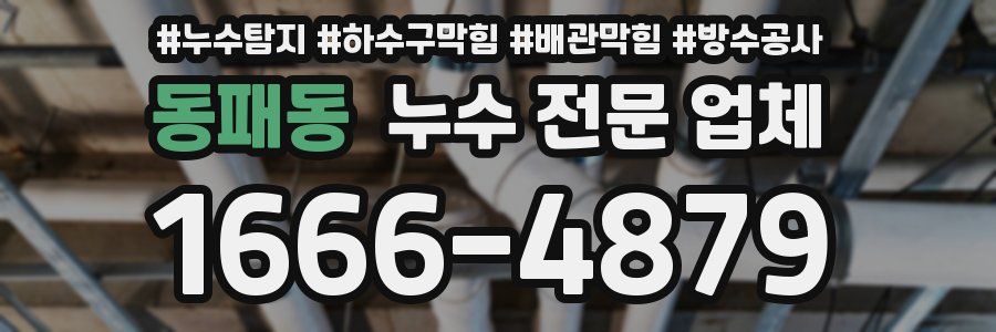동패동 누수 전문 업체