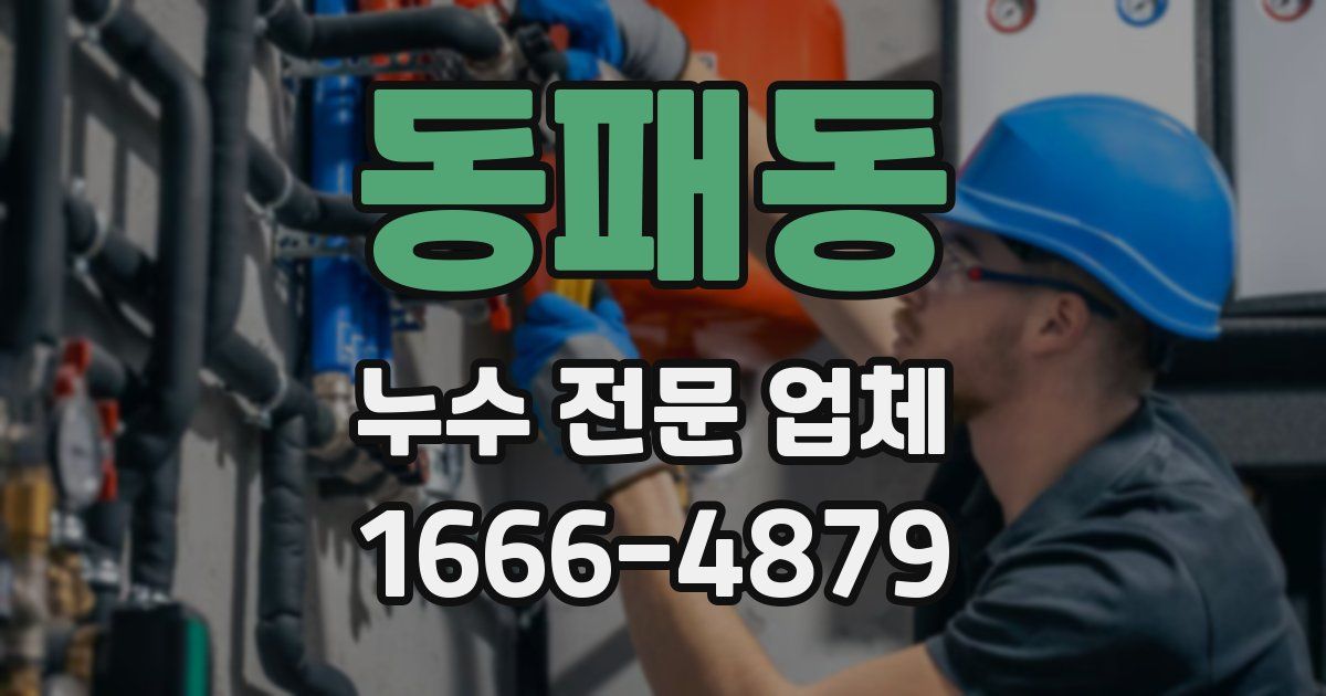 동패동 누수 전문 업체