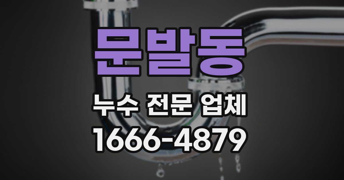 문발동 누수 전문 업체
