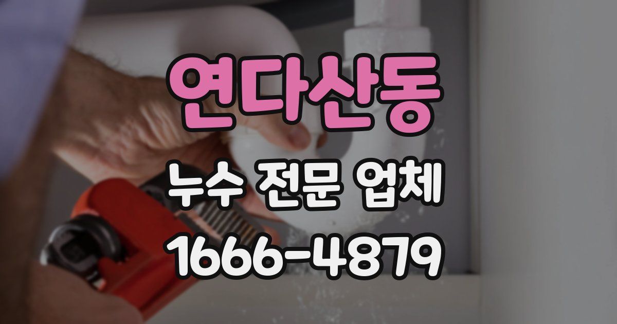 연다산동 누수 전문 업체
