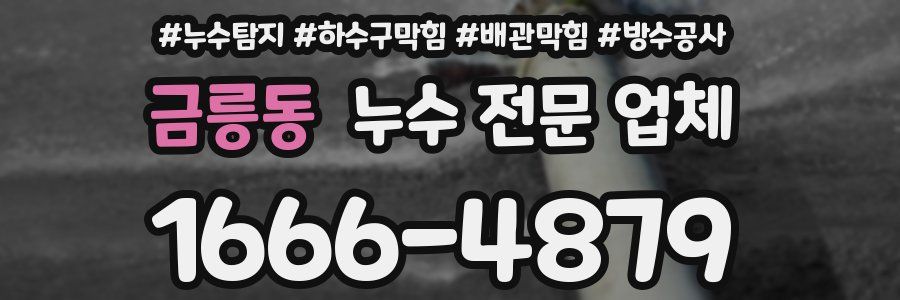 금릉동 누수 전문 업체
