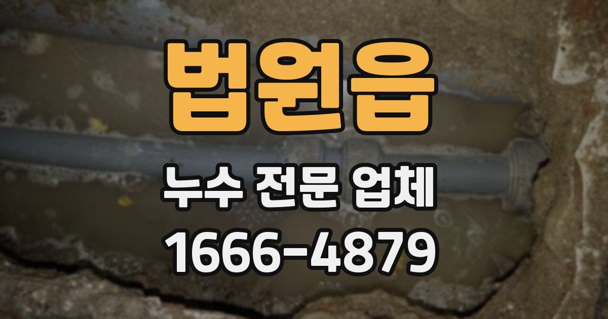 법원읍 누수 전문 업체
